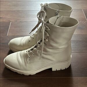 Dolce Vita Eco Friendly Military Lace-Up Ivory Boot 9